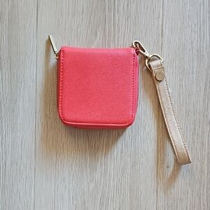 thirty-one Coral Square Wristlet with Gold Strap